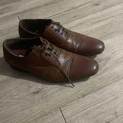 BONAFINI Brown Cap Toe Oxford Dress Shoes Men’s