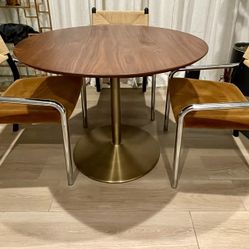 Dining Table Set With Three Chairs CB2