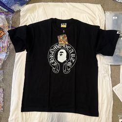 Chrome heart Bathing ape tee shirt