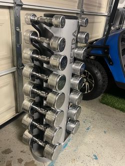 Dumbbell Set with Vertical Rack