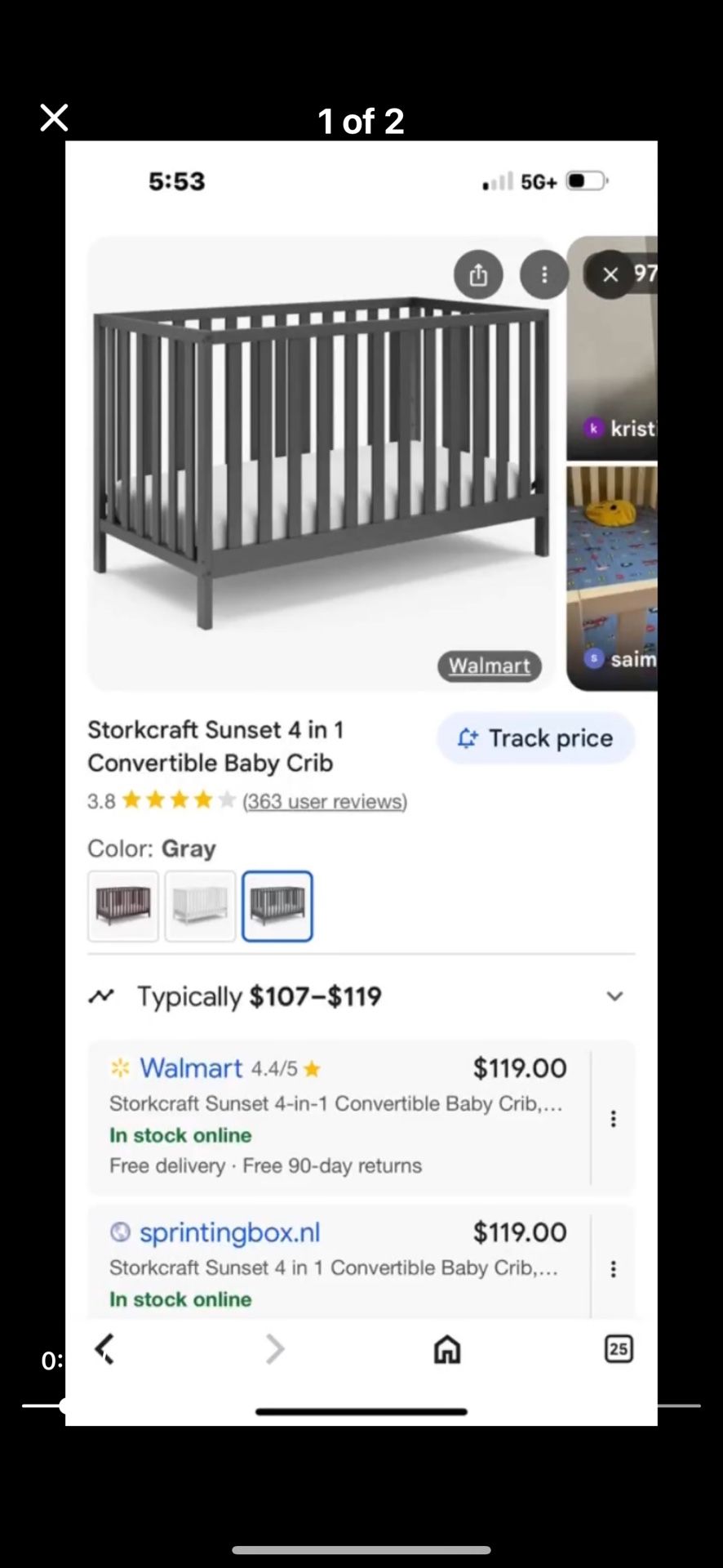Brand New Crib In Box