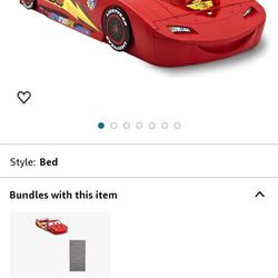 Kids Twin Size Bed Lightning mcqueen Frame Only 