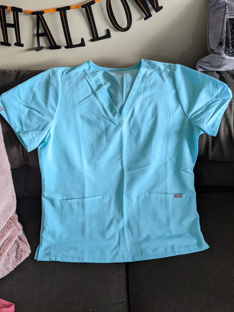 Neon Blue Figs Scrubs