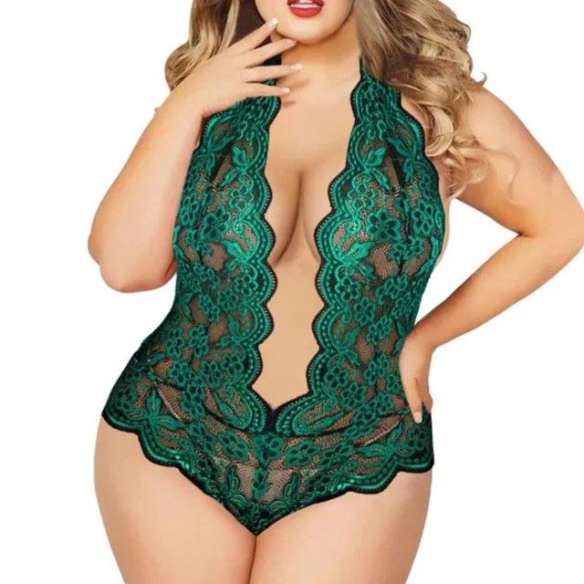 Red White Race Women's Bodysuit Pajama Lingerie Underwear Plus Size Gift