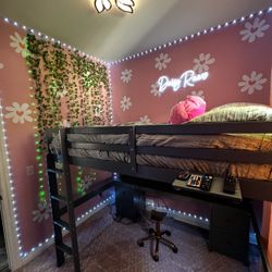 Loft bed with Desk