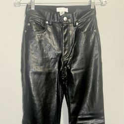 Black Faux Leather Pants 