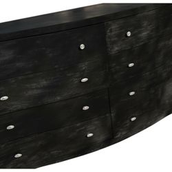All Black With Silver Hardware Dresser