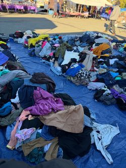 Dollar any item of clothing I’m at the Delta flea market in Stockton