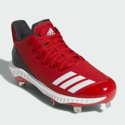Men's Adidas Icon Bounce Hybrid White Red Metal Baseball Cleats Sz 13⚾️