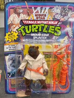 Vintage 1992 TMNT Movie Star Splinter – Playmates – Sealed on Card