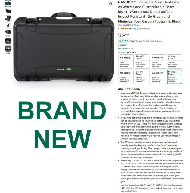 Nanuk 935 Wheeled Hard Case with Foam Insert