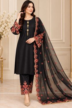 Kotail linen party wear dress on clearance
