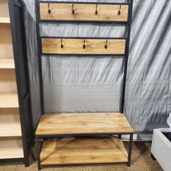 Entryway Hall Tree Bench Great For A Mudd Room (New)