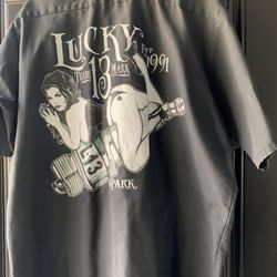 Lucky 13 Work shirt Tee Black XL Mens
