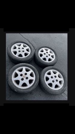 4 — 195/55r15 4x114.3 4x4.5 Stock Honda Accord Lancer Nissan Versa Cube 240sx Wheels Rims Tires!