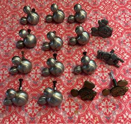 Disney Mickey Mouse Cabinet Knobs plus 4 Figural Knobs Lot of 15
