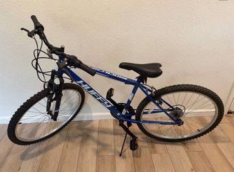 Blue huffy mountain bike