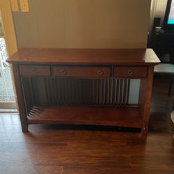 Beautiful  Solid Wood Console Table $50 ,  And Mirror  $40