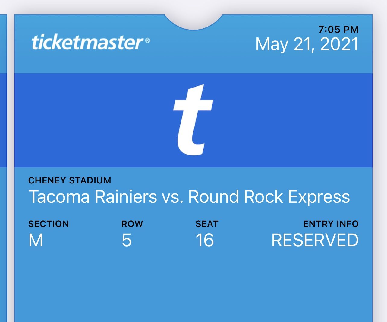 Rainiers Tickets