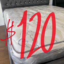 ‼️ LOCATED IN LOS ANGELES ‼️ $20 Delivery Fee ‼️ BRAND NEW PILLOW TOP MATTRESSES💯 COLCHONES NUEVOS PILLOW TOP 💯 Queen $120 ❌ $180 With Box Spr