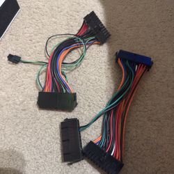 Pc Motherboard 24 Pin Extender For 2 Psus. 2 Cables