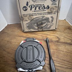 Victoria 8 inch Cast Iron Tortilla Press and Pataconera Empanadas