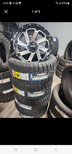 20 MASSIV OFF ROAD WHEELS & TIRES 33X12 50R20 R/T RBP 10 PLY $50 down payment only