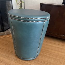 Bernhart Interiors Ottoman Side Table  Cylinder With Nailheads