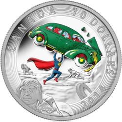 2014 $10 Iconic Superman™ Comic Book Covers: Action Comics #1 (1938) - Pure Silver Coin