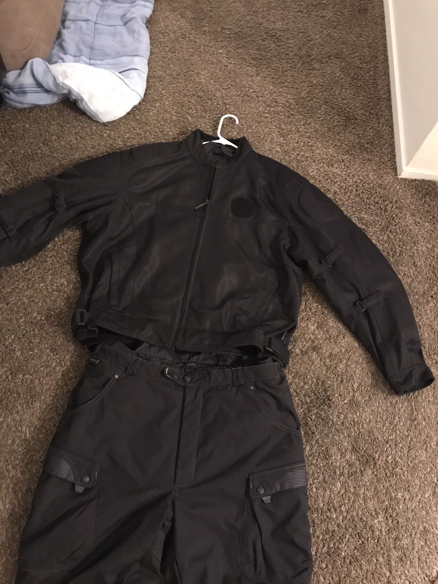 Motorcycle jacket and pants full suit