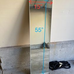 Standing mirror with hooks, full length, full body, tall mirror