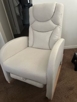 Beige rocking chair