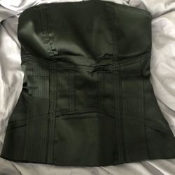 Black silk corset top