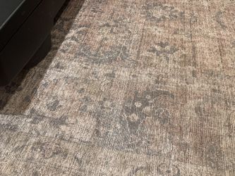 Blush Pink And Grey Rug Vintage Look