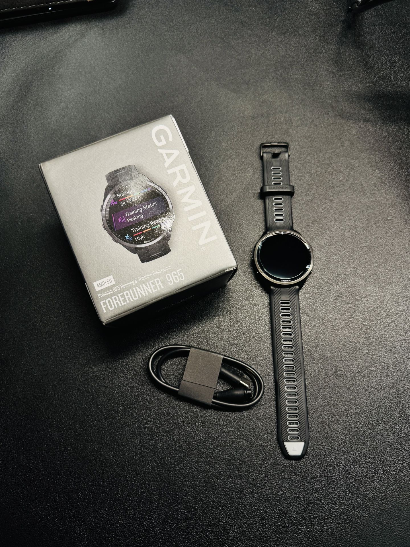 Garmin Forerunner 965 – Black Barely used and in perfect condition — only selling because I upgraded to the 970 for the ECG feature due to a medical