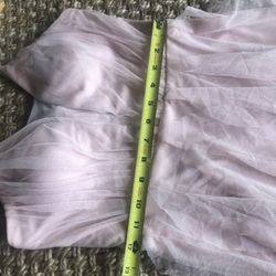 Social Couture S Long Tulle Stacked Ruffle Light Pink Dress