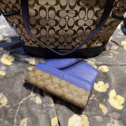 Coach purse and wallet