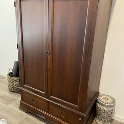 Beautiful Cherry Wood  Armoire -  Media Cabinet
