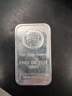 Silver bar one Troy oz