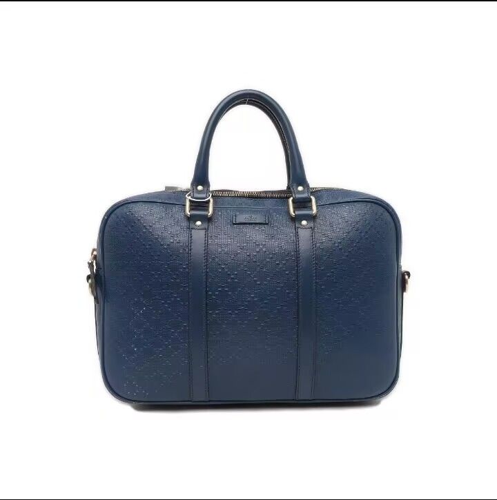   CUCCI men's blue cowhide handbag
