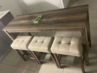 Dining table and chairs