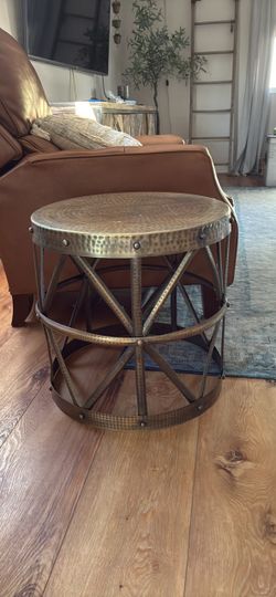 Metal side table