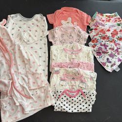 New Baby Girl Clothes And Bibs