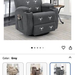Rocking Chair Recliner Chair with Massage Swivel