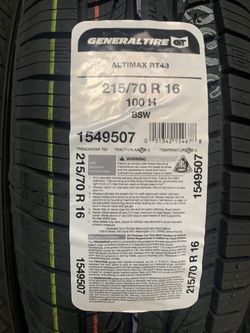 New GENERAL ALTIMX RT43 P215/70R16