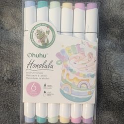 BNIP  (X2) Set Of 6 Ohuhu Honolulu Alcohol Markers 