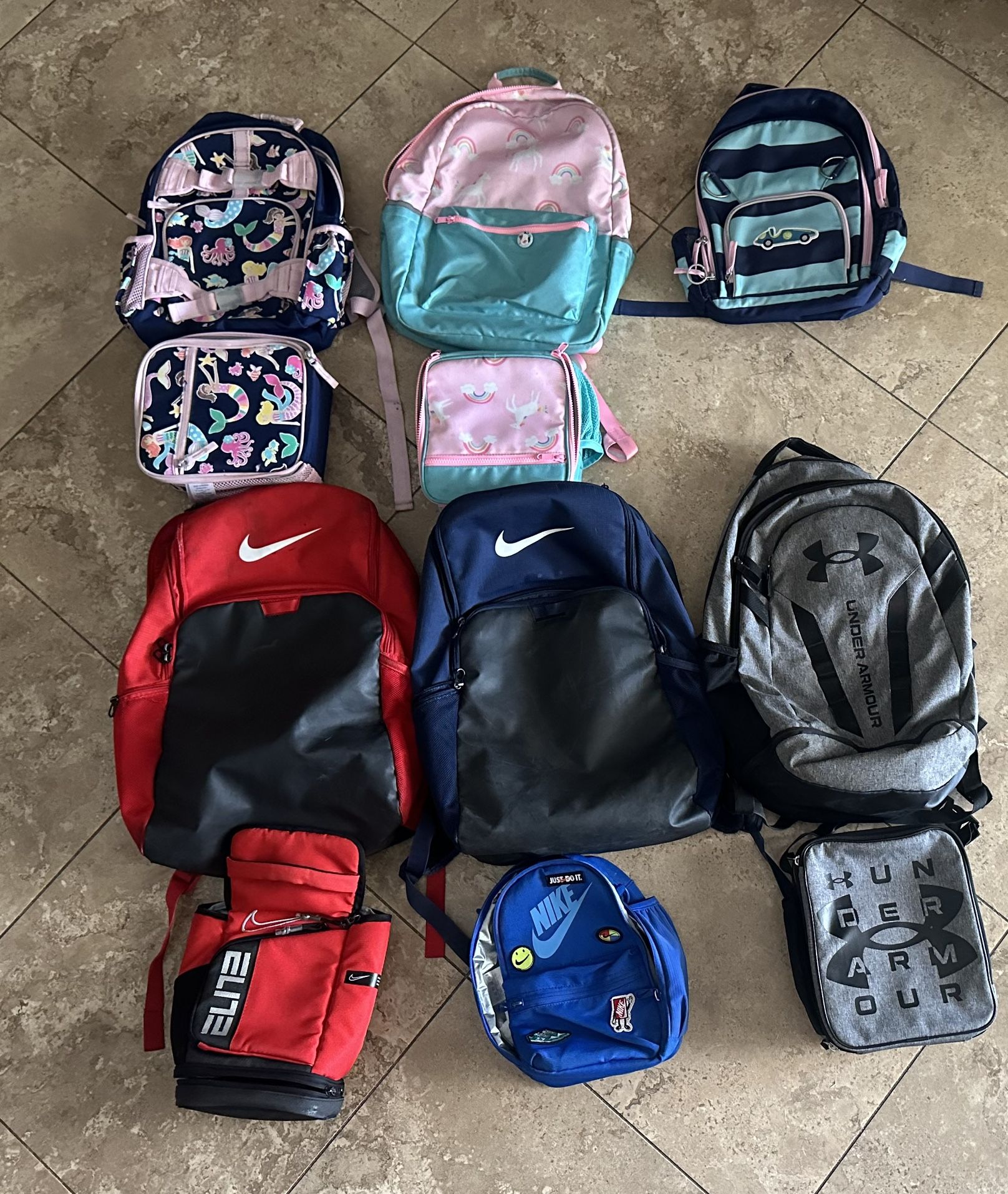 Kids Backpacks & Lunch Pales 