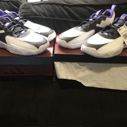 Size 12.5 - Adidas Dame Certified EXTPLY 2.0 White Purple Rush Damian Lillard