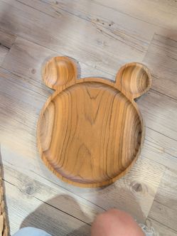 Wooden Bear Shape Kids Serving Plate