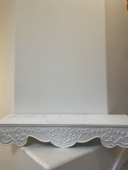 Vintage Looking White Wall Shelves 